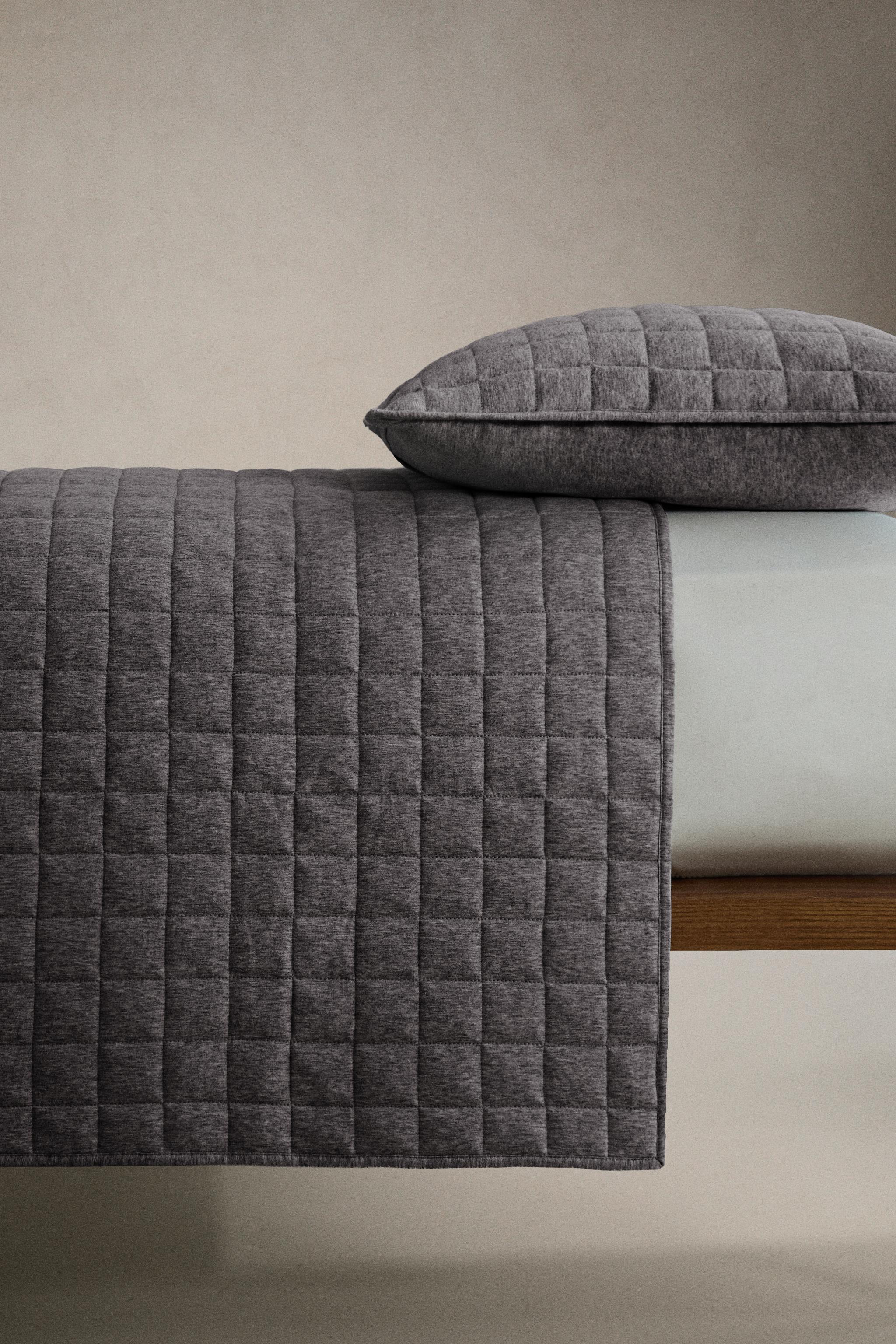 GREY MELANGE JERSEY DUVET